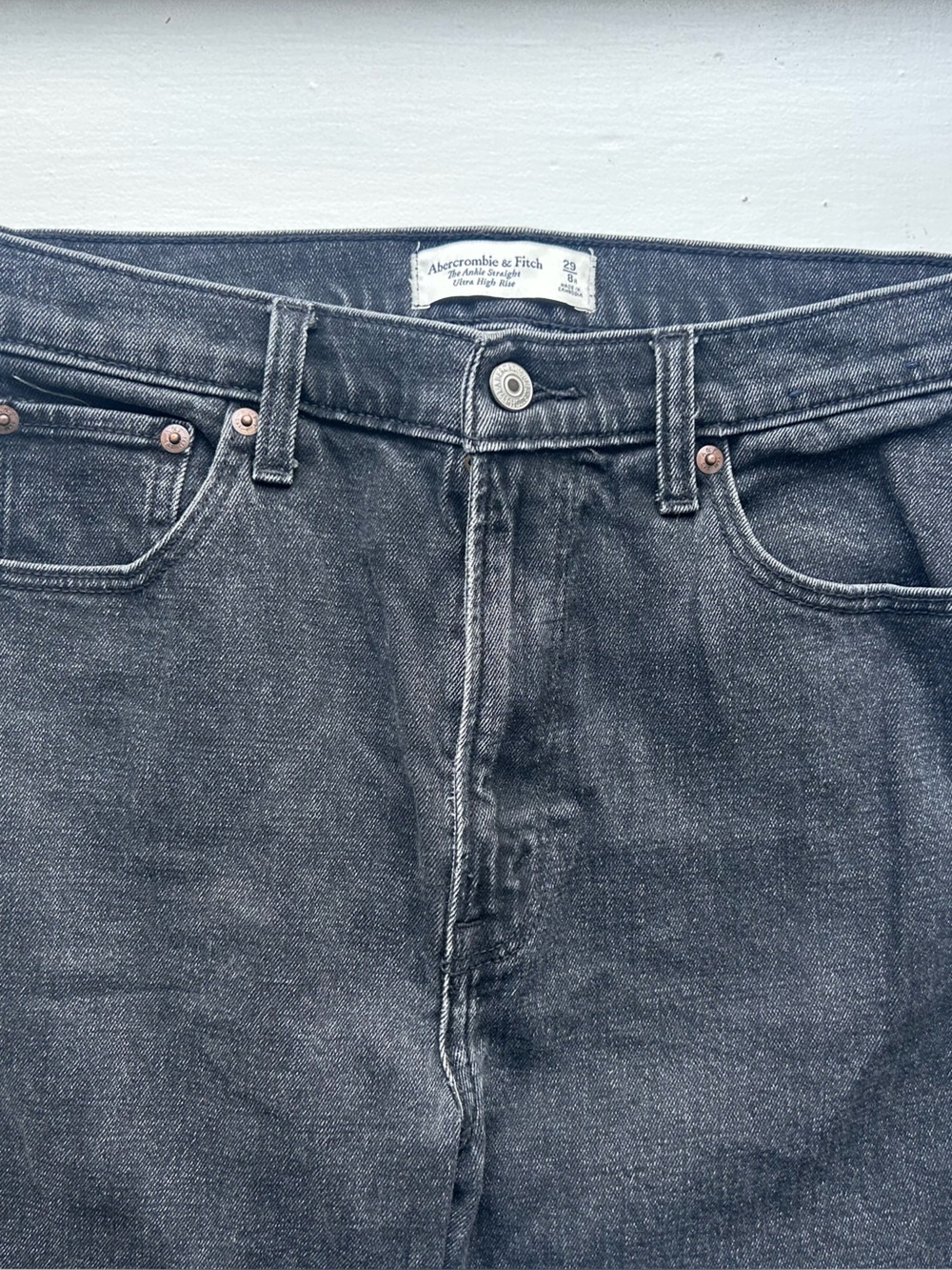 Abercrombie ankle straight ultra high rise jeans
